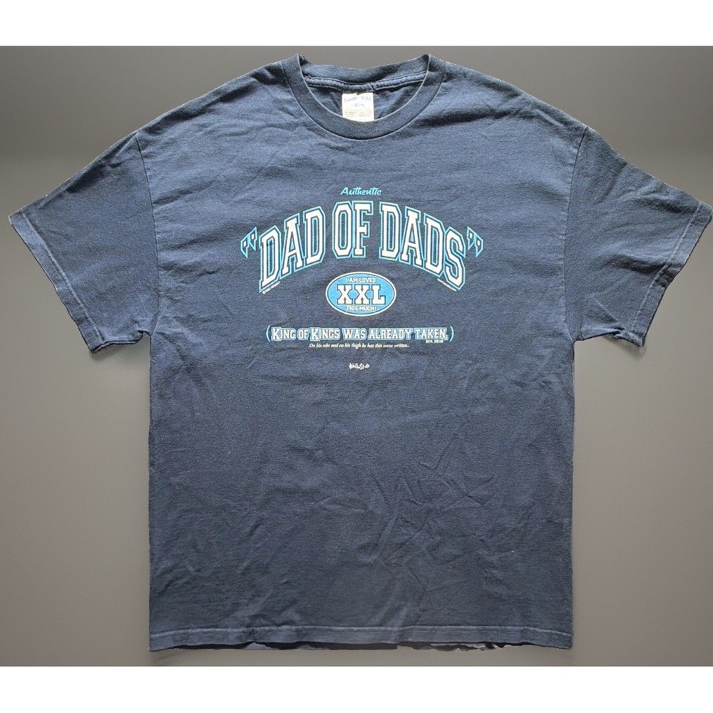 Vintage Kerusso Christian T Shirt "Dad of Dads" King of King Rev.19:16 Sz. XL